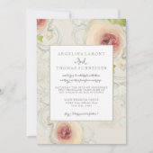 Invitation Moderne Elégant Peony Aquarelle Fleur Floral Art (Devant)