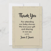 Invitation Moderne Élégant Romantique Merci (Devant)