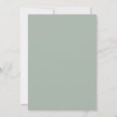 Invitation Moderne Elegant Sage Green Feuille Mariage (Dos)