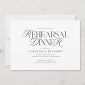 Invitation Moderne Élégant Script Type de répétition Dîner (Devant)