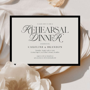 Invitation Moderne Élégant Script Type de répétition Dîner