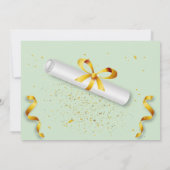 Invitation Moderne Elégant Senior Golden Black Graduation (Dos)