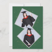 Invitation Moderne Élégant Senior Green Thème Graduation (Dos)