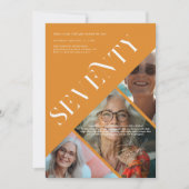 Invitation Moderne élégant Soixante-dix | 70e anniversaire 3  (Devant)