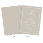 Invitation Moderne Élégant Taupe Formelle Mariage beige