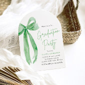 Invitation Moderne Elégant tendance Bow Green Graduation Arch