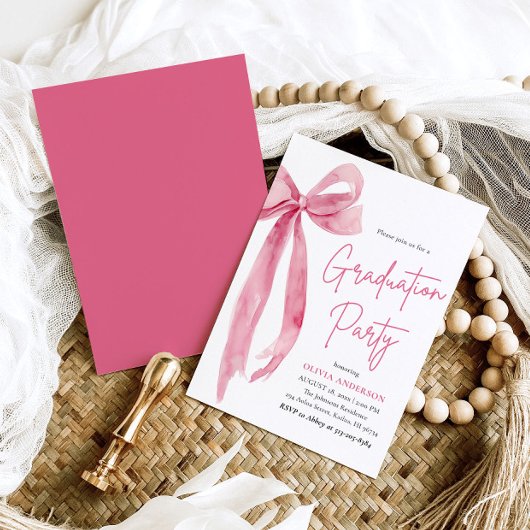 Invitation Moderne Elégant tendance Stylish Bow