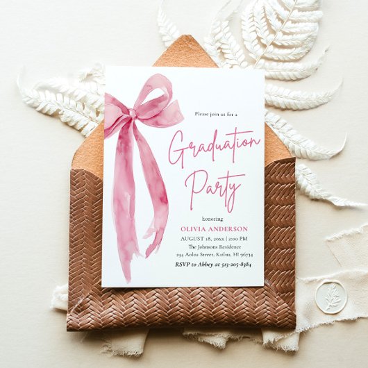 Invitation Moderne Elégant tendance Stylish Bow