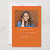 Invitation Moderne Elégant Vertical Deux Photo Graduation (Dos)