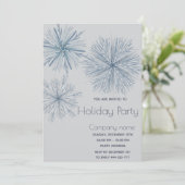 Invitation Moderne élégante aquarelle flocons de neige Fête d (Debout devant)