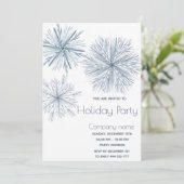 Invitation Moderne élégante aquarelle flocons de neige Fête d (Debout devant)