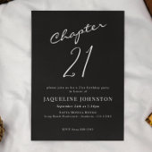 Invitation Moderne élégante calligraphie 21e anniversaire