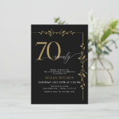Invitation Moderne élégante calligraphie 70e anniversaire (Debout devant)