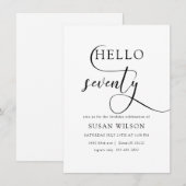 Invitation Moderne Élégante Calligraphie Seveneth Anniversair (Devant / Derrière)