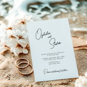 Invitation Moderne Élégante Script Minimaliste Mariage