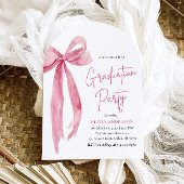 Invitation Moderne élégante tendance Pink Bow Graduation Arch