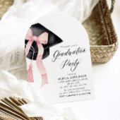 Invitation Moderne élégante tendance Pink Bow Graduation Arch