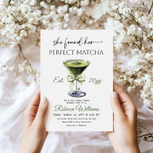 Invitation Moderne Elle a Trouvé Son Matcha Parfait pour l'En