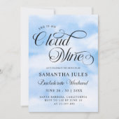 Invitation Moderne Elle Est Sur Cloud 9 Bachelorette Week-end (Devant)