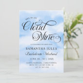 Invitation Moderne Elle Est Sur Cloud 9 Bachelorette Week-end (Debout devant)