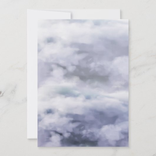 Invitation Moderne Elle est sur le nuage neuf nuptiale (Dos)