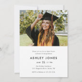 Invitation Moderne Elle L'A Fait Photo Graduation (Dos)