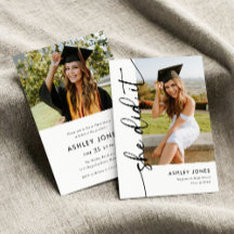 Moderne Elle L'A Fait Photo Graduation