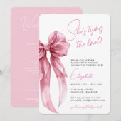 Invitation Moderne Elle se marie avec un nœud papillon enterr (Devant / Derrière)