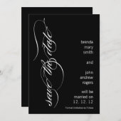 Invitation Moderne Enregistrer la date Annonce 5 x 7 pouces (Devant / Derrière)