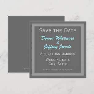 Invitation Moderne Enregistrer la date Annonce Gris