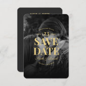 Invitation Moderne Enregistrer la date Monogramme QR Mariage (Devant / Derrière)