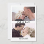Invitation Moderne Enregistrer La Date Photo QR Code Mariage (Devant)