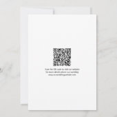 Invitation Moderne Enregistrer La Date Photo QR Code Mariage (Dos)