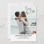 Invitation Moderne Enregistrer La Date QR Code Mariage Photo (Devant)