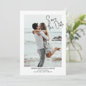 Invitation Moderne Enregistrer La Date QR Code Mariage Photo (Debout devant)