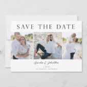 Invitation Moderne Enregistrer la Date Trois Photo V2 (Devant)
