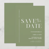 Invitation Moderne Enregistrer le Mariage de date (Devant / Derrière)