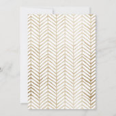 Invitation Moderne Enregistrer notre date Photo Or & Blanc (Dos)