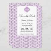 Invitation Moderne Épargne-Date de Motif Marocain (Devant / Derrière)