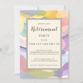 Invitation Moderne esthétique Pastel Spring Retraite Party (Devant)
