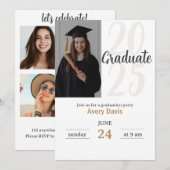Invitation Moderne et branché Diplôme photo Décontracté (Devant / Derrière)