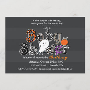 Invitation moderne et chic pour Baby Shower Hallow