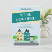 Invitation moderne et chic pour une pendaison de c (Debout devant)