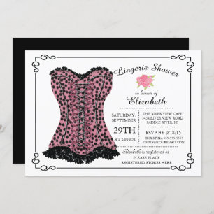 Invitation moderne et d'amusement de lingerie de