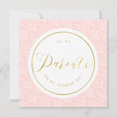 Invitation Moderne et délicat | "Jour de mariage de mes paren (Devant)