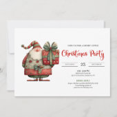 Invitation moderne et drôle de Noël au bureau avec (Devant)