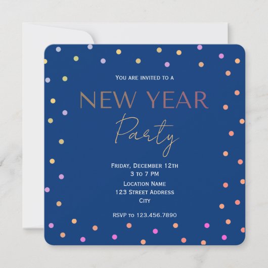 Invitation moderne et efficace pour une fête de No (Devant)