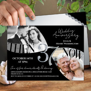 Invitation Moderne et Élégant 37e Anniversaire de Mariage