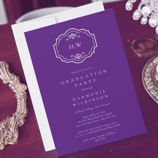 Invitation Moderne et élégant diplôme de l'université de phot