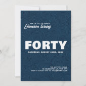 Invitation Moderne et élégant | Photo du 40e anniversaire (Devant)